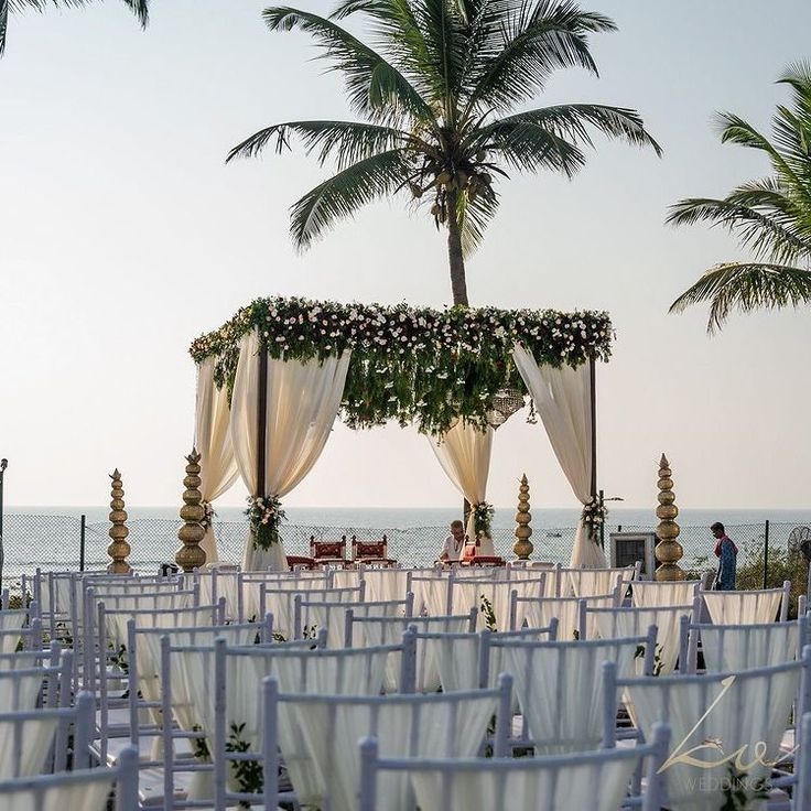 Modern Luxury sunset Ocean Mandap in Goa